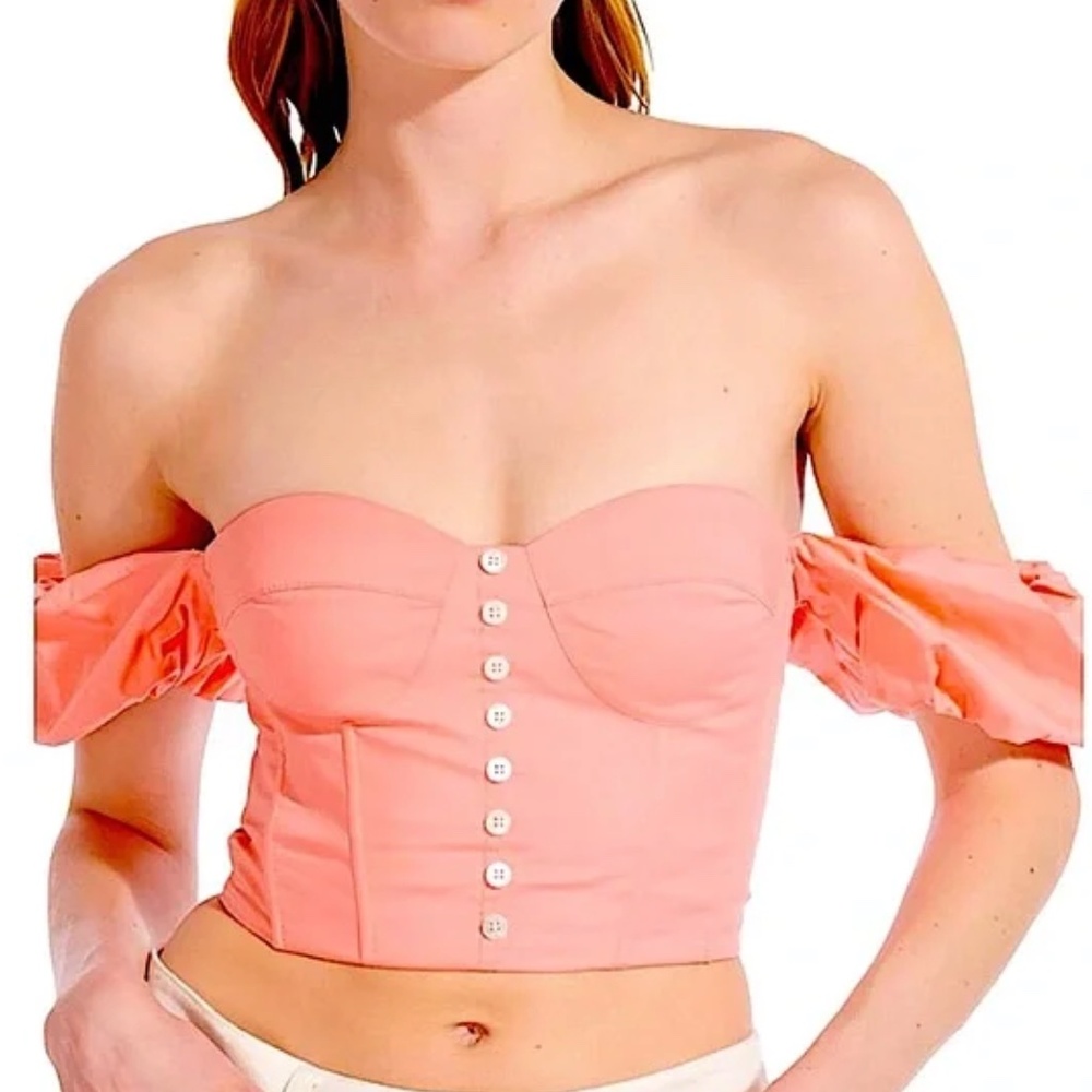 Staud  Bouvier Off-the-Shoulder Bustier Top Brand